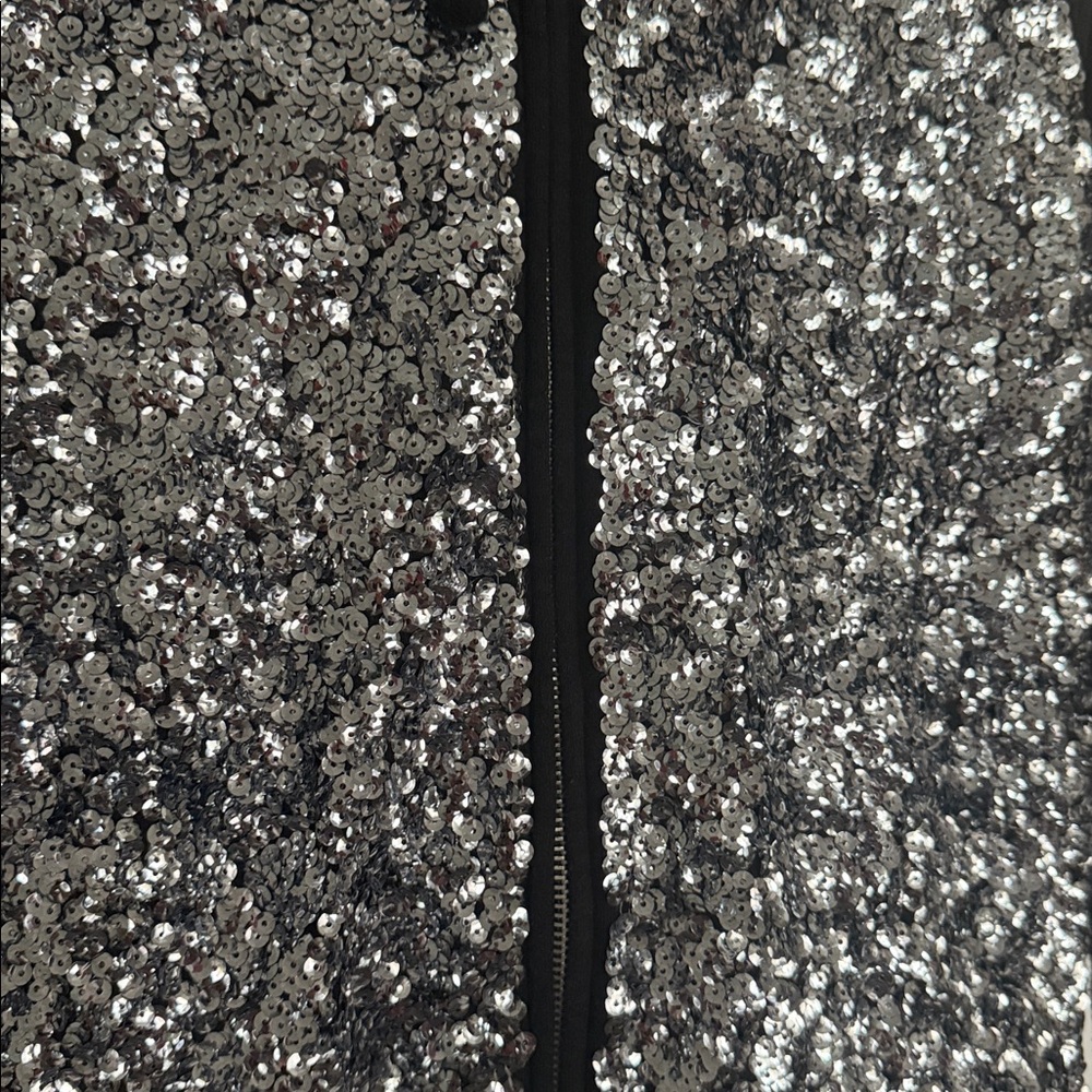 PINK Victoria’s Secret Black Hoodie with Silver Sequins - Picture 2 of 4